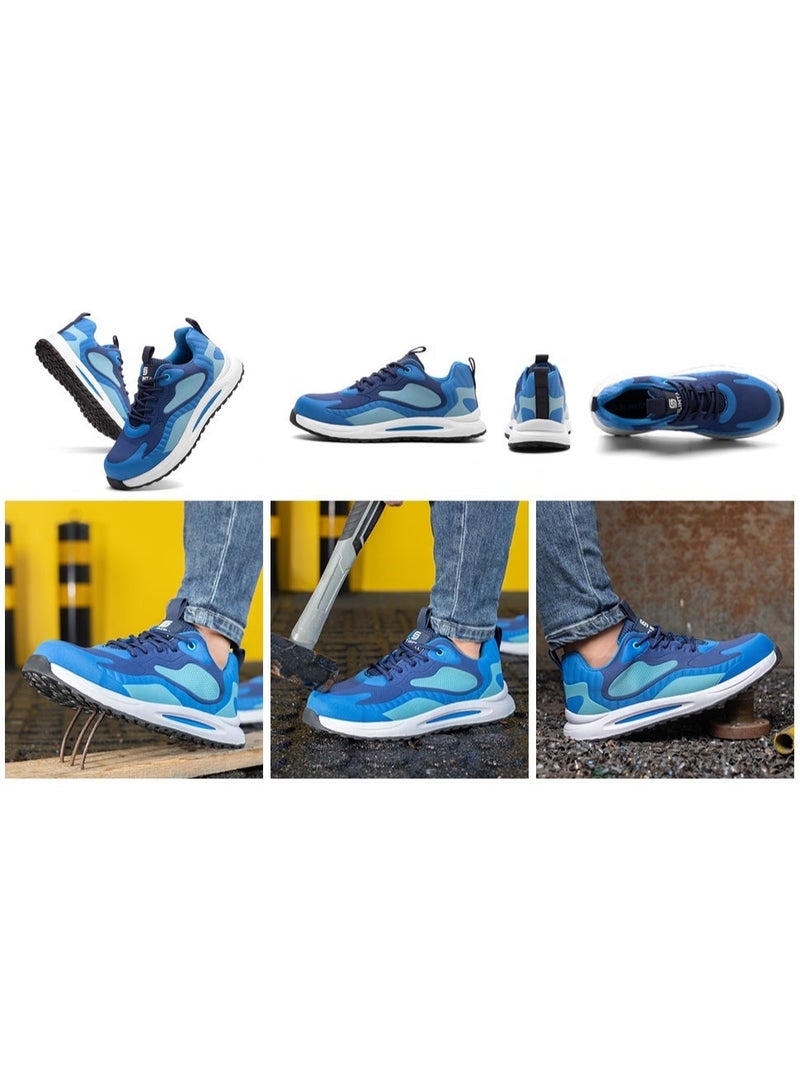 SLIMTA Men Women Safety Shoes Non-Slip Steel Toe Cap Trainers Mesh Breathable Lightweight Comfortable Puncture Proof Industrial Shoes - Image 3