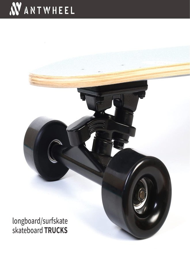 لوح التزلج ANTWHEEL Sidewinder II الطويل/لوح التزلج/لوح التزلج على الماء، لوح تزلج أسود، محاور مزدوجة، علاقة 7 بوصة، محور 9.72 بوصة (مجموعة من 2)، أدوات مجانية (علاقة 7 بوصة، محور 9.72 بوصة) - Image 4