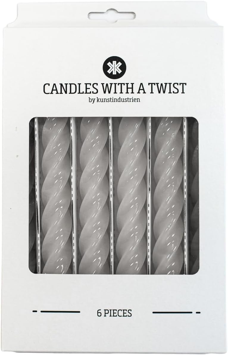 شموع “Candles with a Twist®”， مصنوعة في إيطاليا، متوفرة بـ 25 لونًا، شموع للعشاء، شموع ملتوية تحترق لمدة 5 ساعات، شموع مخروطية الشكل، مطلية، مجموعة هدايا من الشموع بدون رائحة، 6 قطع. الحجم: 2.2 × 21 سم (لون الفراولة). - Image 2