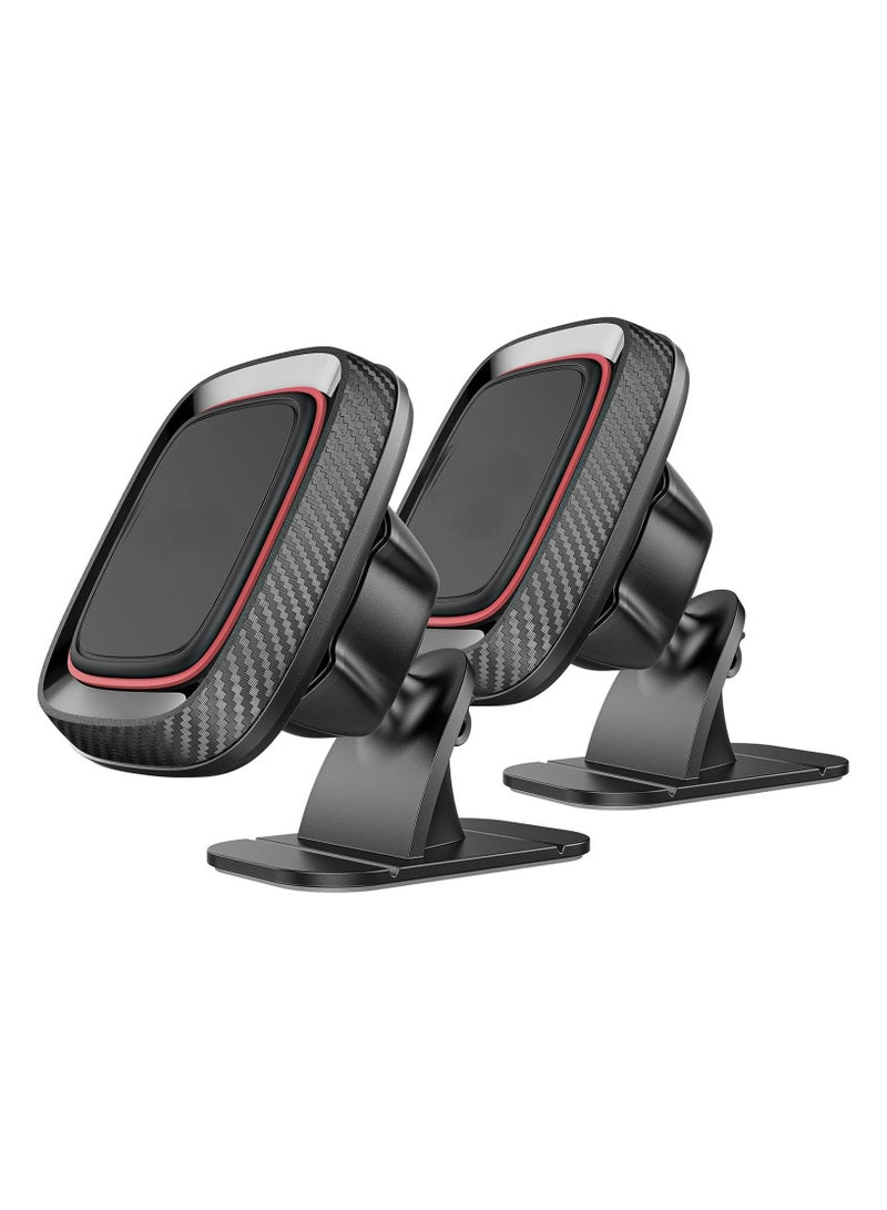 A2C [2 Pack] Magnetic Phone Car Mount, Sturdy Stick-on Universal Cell Phone Holder Car Built-in Amazing Strong Magnets, Hands Free Car Phone Mount with Strongest VHB Adhesive Mounting Base - Image 1