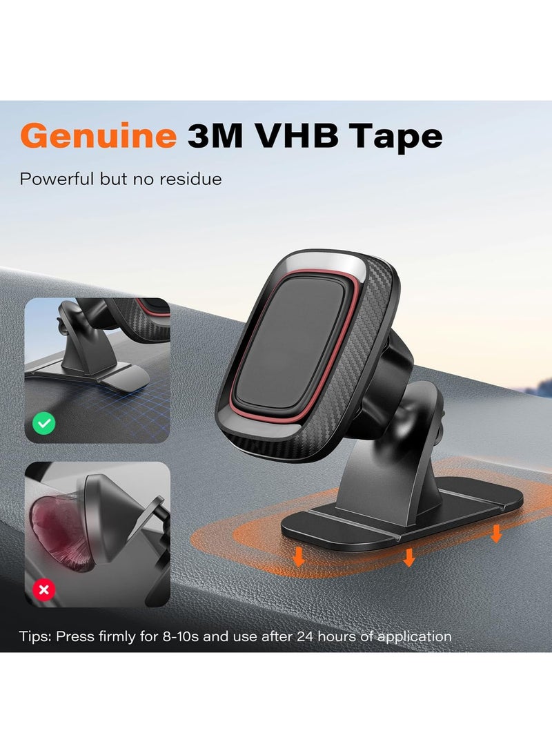A2C [2 Pack] Magnetic Phone Car Mount, Sturdy Stick-on Universal Cell Phone Holder Car Built-in Amazing Strong Magnets, Hands Free Car Phone Mount with Strongest VHB Adhesive Mounting Base - Image 2