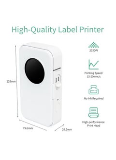 Thoraya AIMO D35 Label Maker Mini Thermal Label Printer Pocket Machine All in One BT Connect Adhesive Tag DIY Date Journal Study Sticker Labeling with 1pc Label Roll Compatible with iOS Android for Retail Store Home & Office Organization  - Image 2