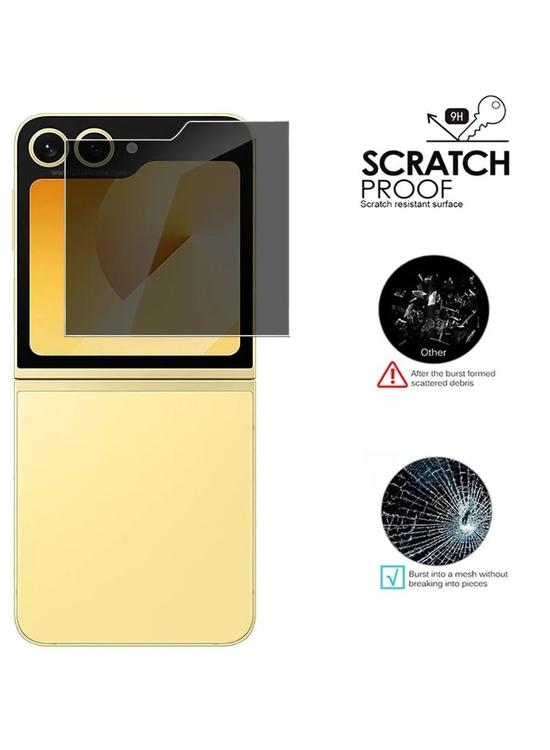 Privacy Screen Protector for Samsung Galaxy Z Flip 6 Front Tempered Glass Full Coverage Screen Protector for Samsung Galaxy Z Flip 6 - Image 2