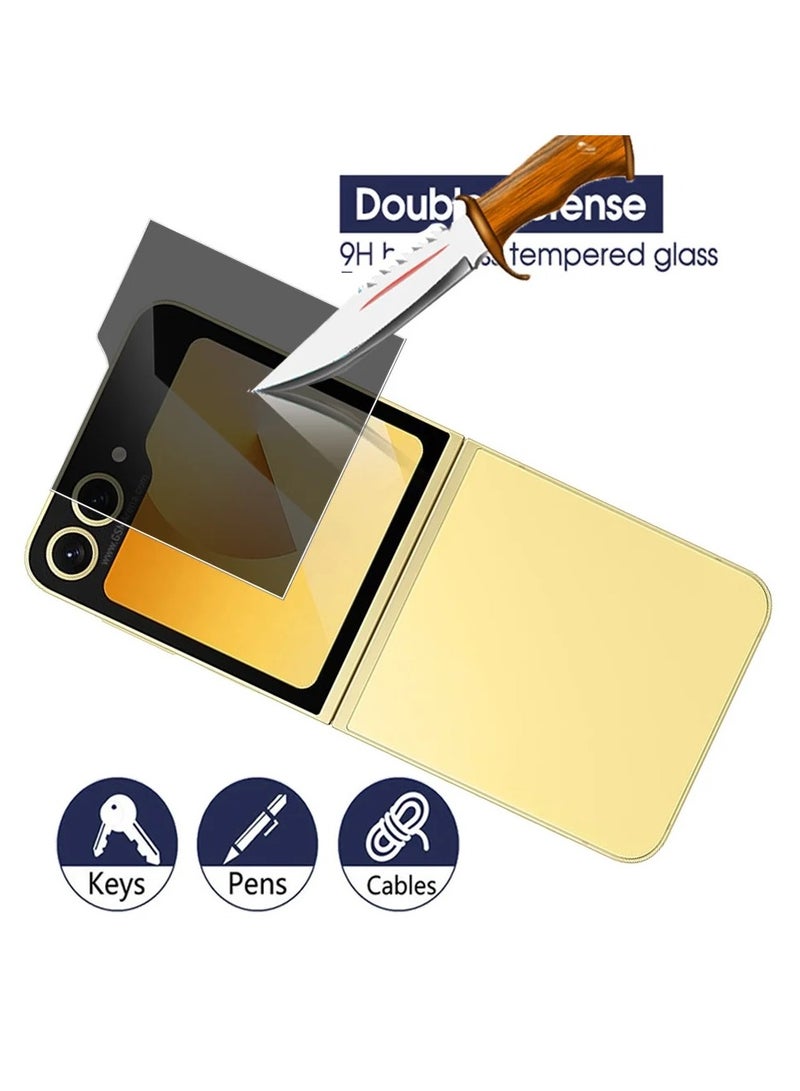 Privacy Screen Protector for Samsung Galaxy Z Flip 6 Front Tempered Glass Full Coverage Screen Protector for Samsung Galaxy Z Flip 6 - Image 4