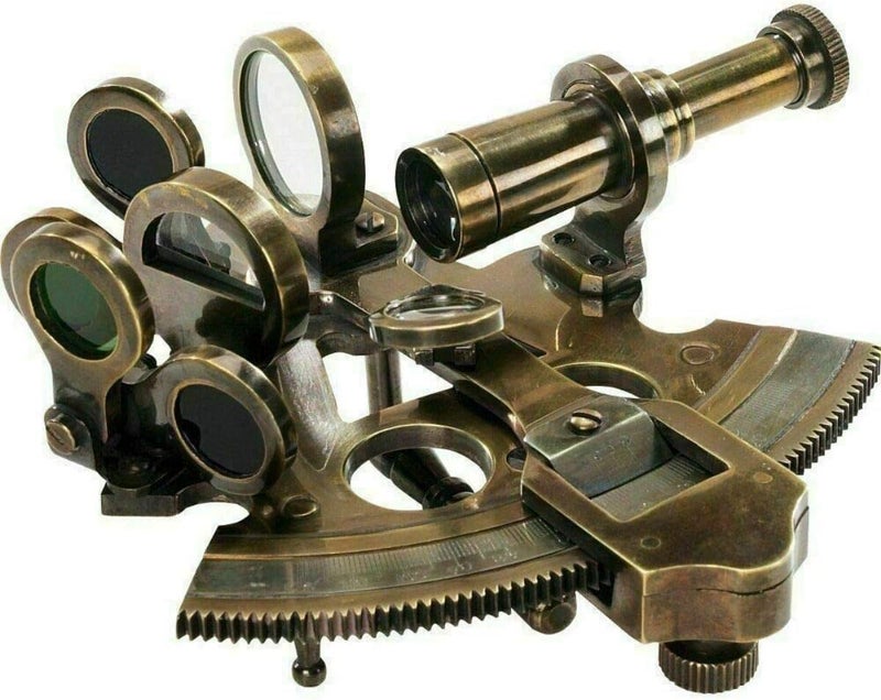Vintage Inspired Telescope Authentic Models Pocket Sextant Bronze Finish Rustic Vintage Home Decor Gifts