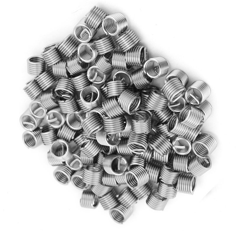 Stainless Steel Wire Screw Sleeve M6x1.0x1.5D 100-Pack - Thread Repair Insert for Low Strength Materials - Anti-Loose Vibration Resistant Fastener for Automotive Aircraft Applications - Image 4