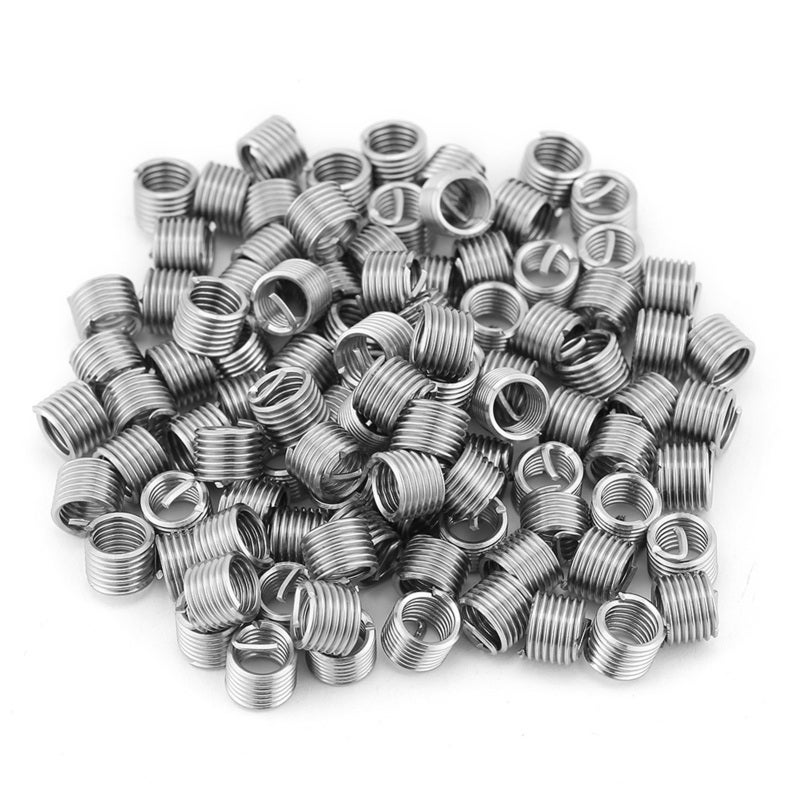 Stainless Steel Wire Screw Sleeve M6x1.0x1.5D 100-Pack - Thread Repair Insert for Low Strength Materials - Anti-Loose Vibration Resistant Fastener for Automotive Aircraft Applications - Image 3