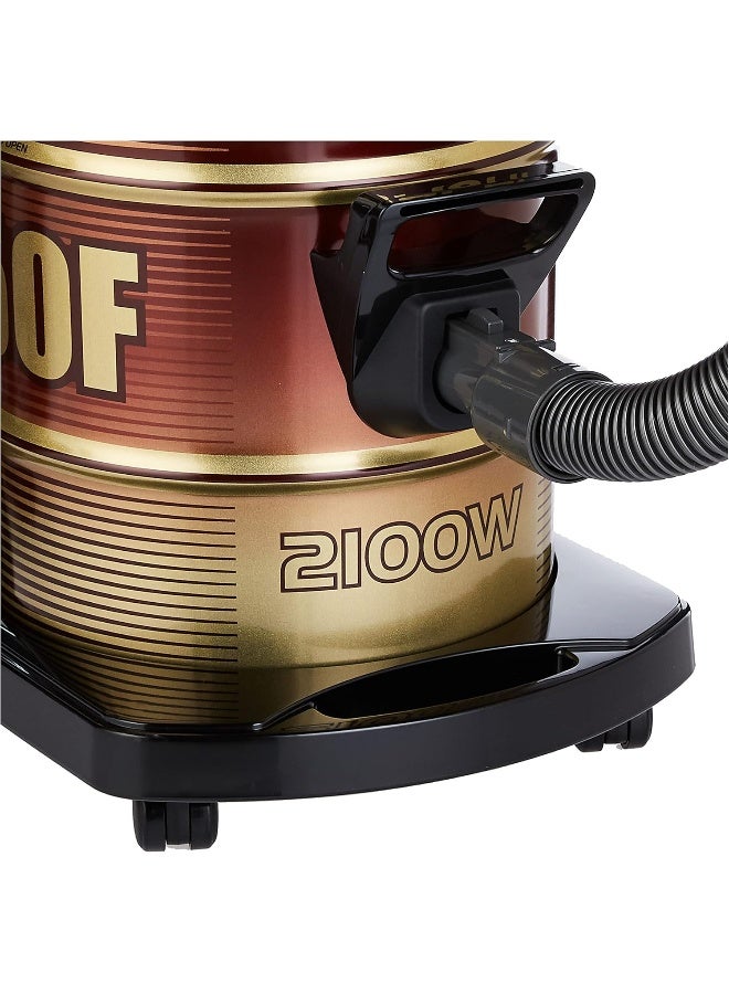HITACHI Canister Vacuum 2100W 18 L 2100 W CV-950H SS220 WR Red/Gold - Image 4