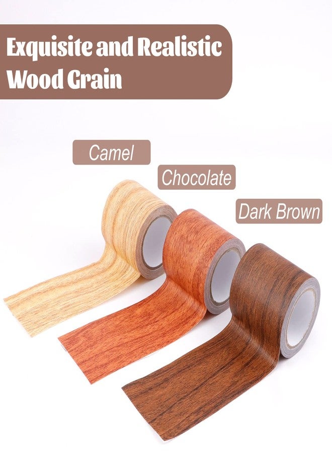 DIBALIYI 2 Roll Grain Tapes, Floor Repair Patch Textured Adhesive, Wood Printed Tape Strong Adhesive, Wood Repair Patch for Wall Corner Table Door Sofa Home Decor (Dark Brown) - Image 5