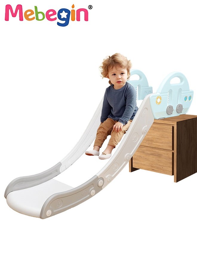 MEBEGIN - Kids Slide with Adjustable Armrests, Durable Sturdy Slide with Three-stage Slide Design and Ship Shape, Solid Base, Smooth Edges and Corners, Indoor and Outdoor Use, Ideal Gift for Kids - Image 1