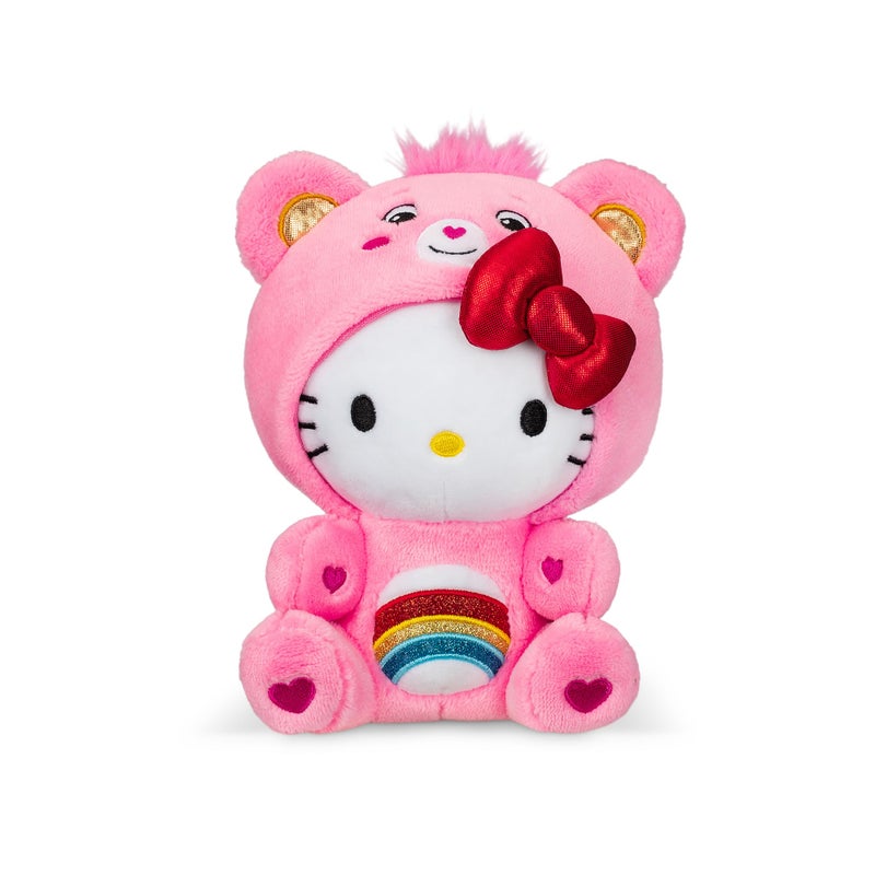 Care Bears كير بيرز هيلو كيتي مرتدية زي شير بير 8" دمية محشوة بحجم ممتع - ناعمة، قابلة للعناق Bestie! â€“ مناسبة للفتيات والفتيان، الموظفين، الجامعين، من عمر 4+ - Image 1