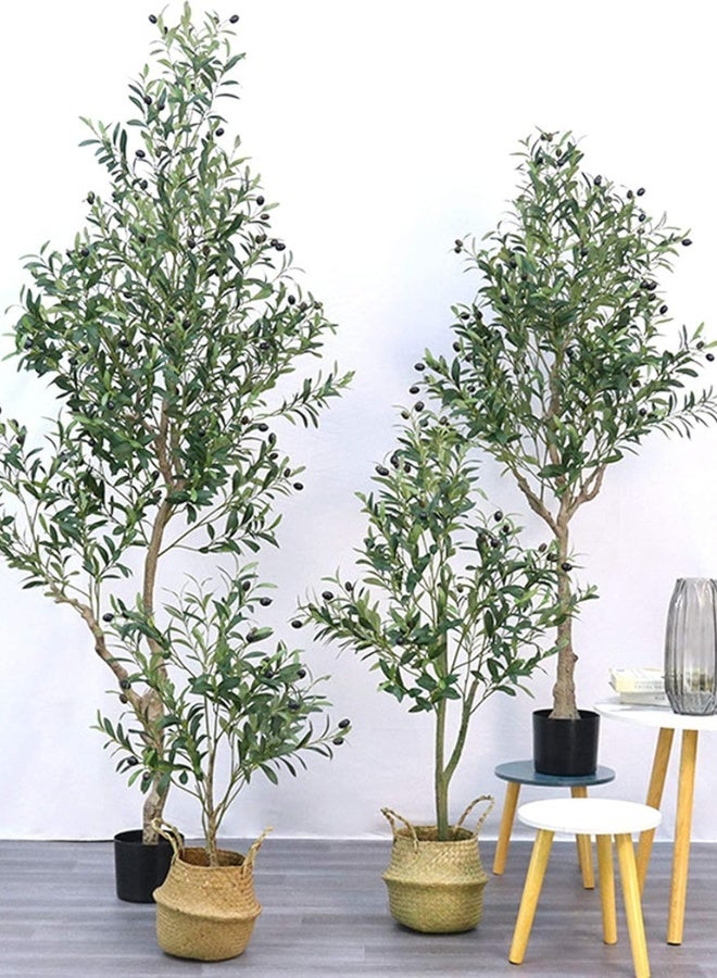 Generic Artificial Olive Tree Potted Plant 6ft 180CM Silk Tree, perfect potted simulation plant for indoor outdoor home office garden modern decoration housewarming gift  - Image 2