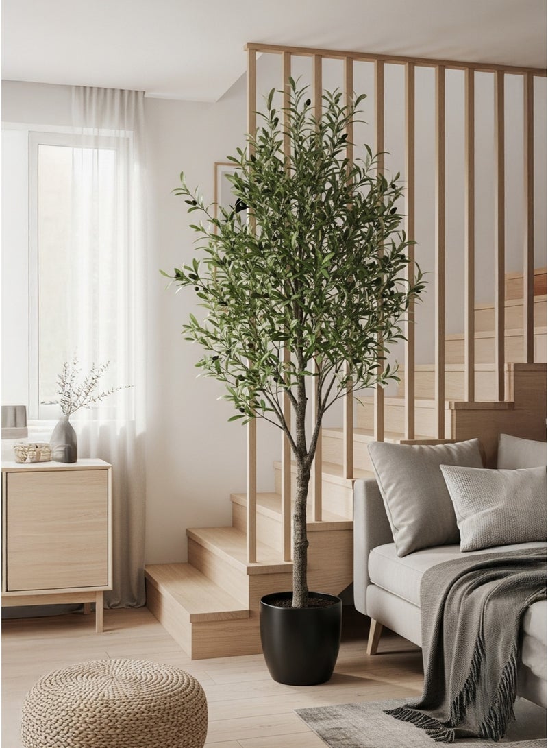 Artificial Olive Tree Potted Plant 6ft 180CM Silk Tree, perfect potted simulation plant for indoor outdoor home office garden modern decoration housewarming gift - Image 3