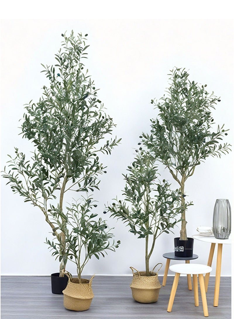 Artificial Olive Tree Potted Plant 6ft 180CM Silk Tree, perfect potted simulation plant for indoor outdoor home office garden modern decoration housewarming gift - Image 4