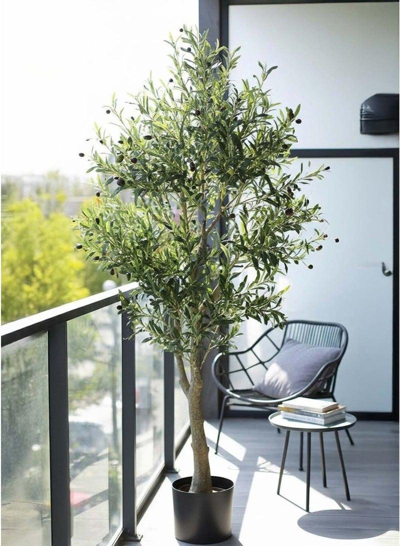 Artificial Olive Tree Potted Plant 6ft 180CM Silk Tree, perfect potted simulation plant for indoor outdoor home office garden modern decoration housewarming gift - Image 5