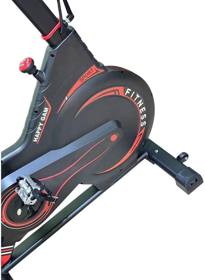 Home exercise bike for cardio and muscle strengthening with adjustable height. (Includes a free red resistance band) - Image 4