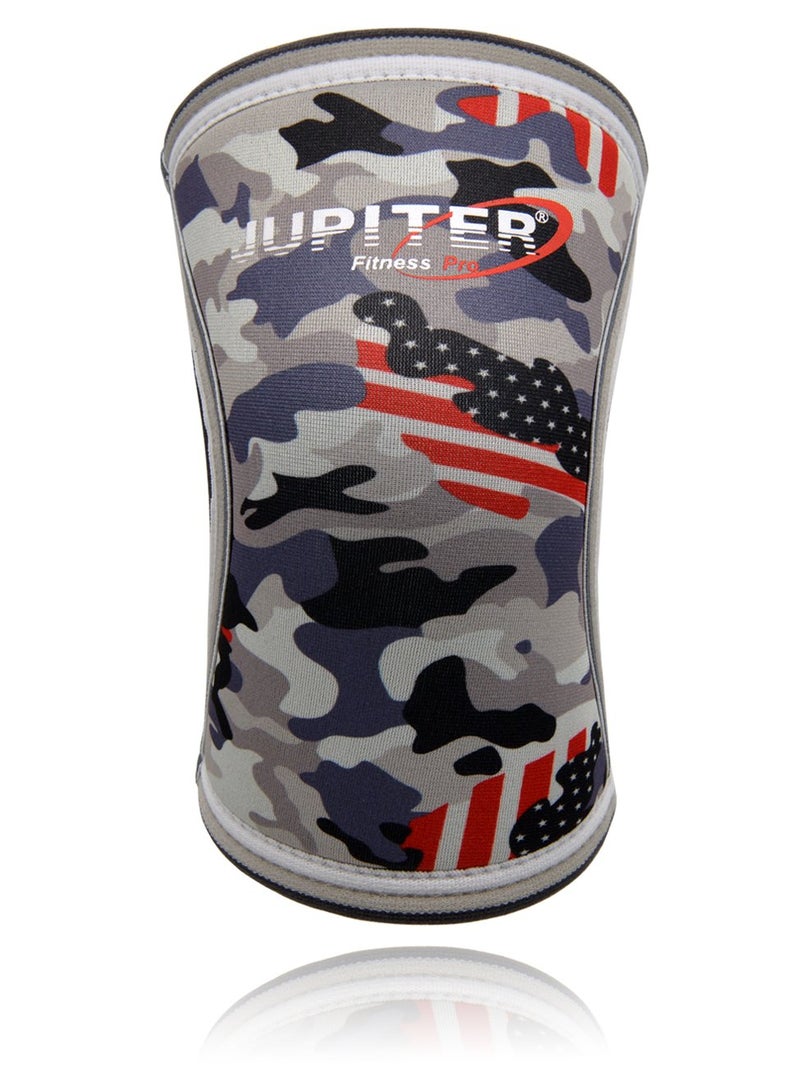 Jupiter Elbow Sleeves (1 Pair) Support & Compression for Weightlifting, Powerlifting, Tennis, Basketball - 5mm Neoprene Sleeve Perfect for Both Men & Women (X-Large, Grey Camo+) - Image 2