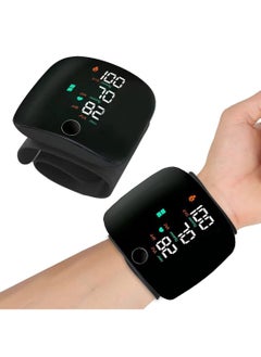 جهاز قياس ضغط الدم القابل لإعادة الشحن على المعصم مع شاشة LCD، البث الصوتي الدقيق التلقائي، ذاكرة قراءات 2x99، جهاز ضغط الدم الرقمي ذو الكفة القابلة للتعديل، كاشف عدم انتظام ضربات القلب