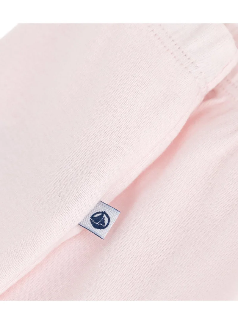 Petit Bateau Newborn babies' plain cotton trousers with feet