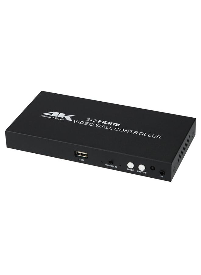 XP03 4K 2x2 HDMI Video Wall Controller Multi-screen Splicing Processor, Style:Playback Version(US Plug)