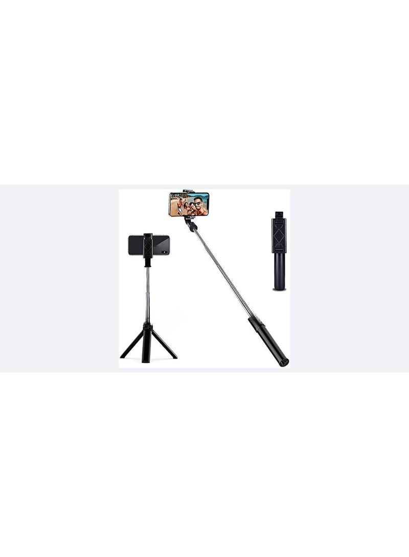 Extendable tripod for selfie stick with Bluetooth remote control, compatible with Samsung Galaxy S7/S7 Plus/S8/S8 Plus/S9/S9 Plus, iOS and Android devices, mobile/phone X/8/8 Plus. - Image 1