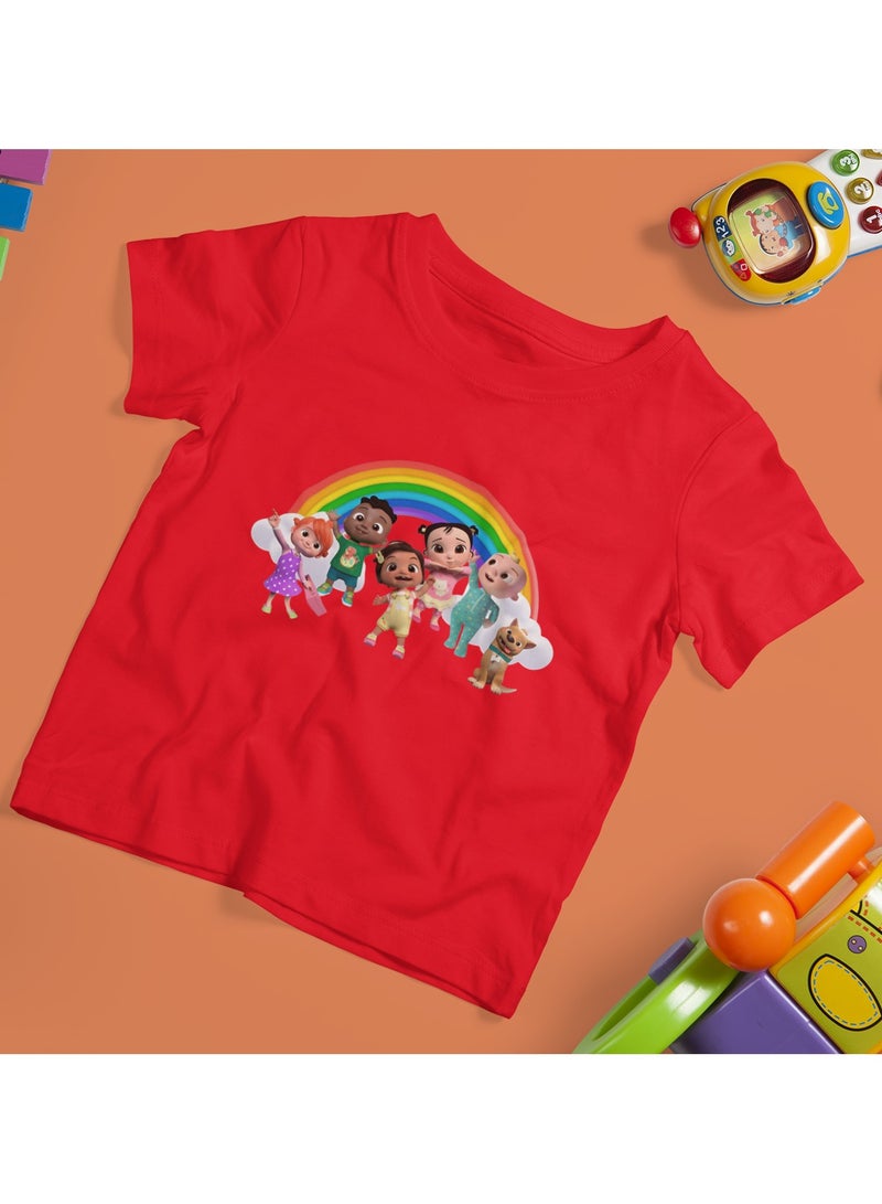ZOOM تي شيرت أطفال قوس قزح وأصدقاء كوكوميلون