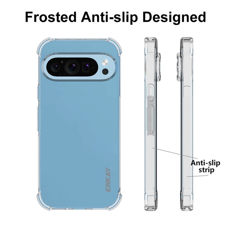 HuHa Protective Cover For Google Pixel 9 Pro ENKAY Hat-Prince Transparent TPU Shockproof Phone Case - Image 4
