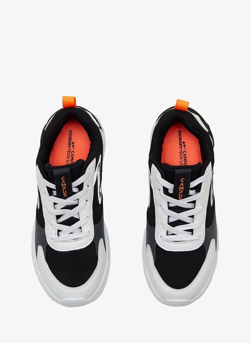 كامبس أحذية رياضية كلاسيكية منخفضة للأطفال باللون الأسود، مظهر متباين بنعل مريح للمرح طوال اليوم - Image 4