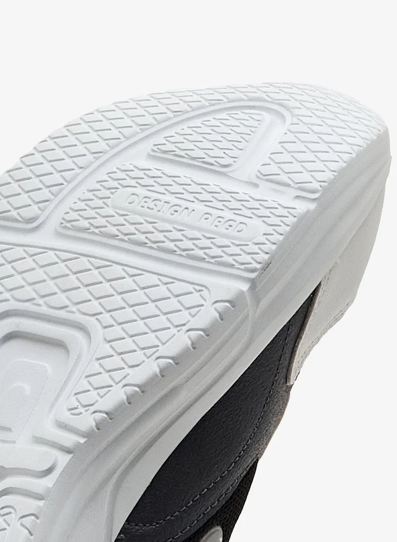 CAMPUS Blk/Wht Kids Black Classic Low-Top Sneakers, Contrast Look Shoes with Comfortable Sole for All-Day Fun  | Best Price UAE