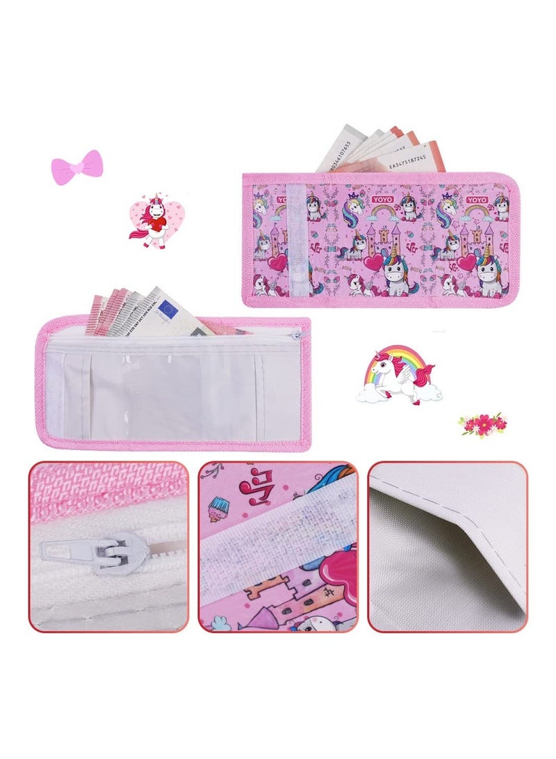 Generic Unicorn Stationery Set Include 2 Pcs Pencil Case Rulers Eraser Sharpener and Coin Purse for Girls Boys - Image 2