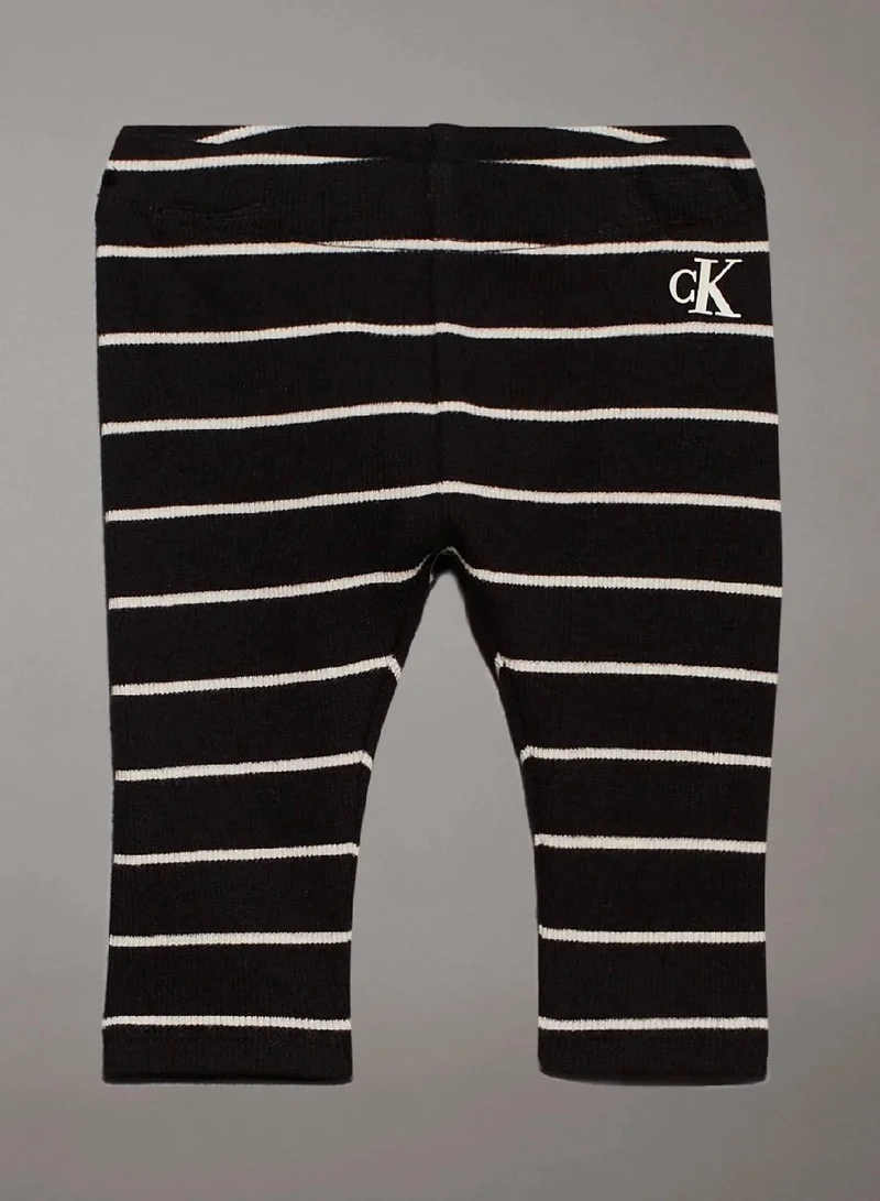 كالفن كلاين جينز ليغينغز مخطط للأطفال حديثي الولادة