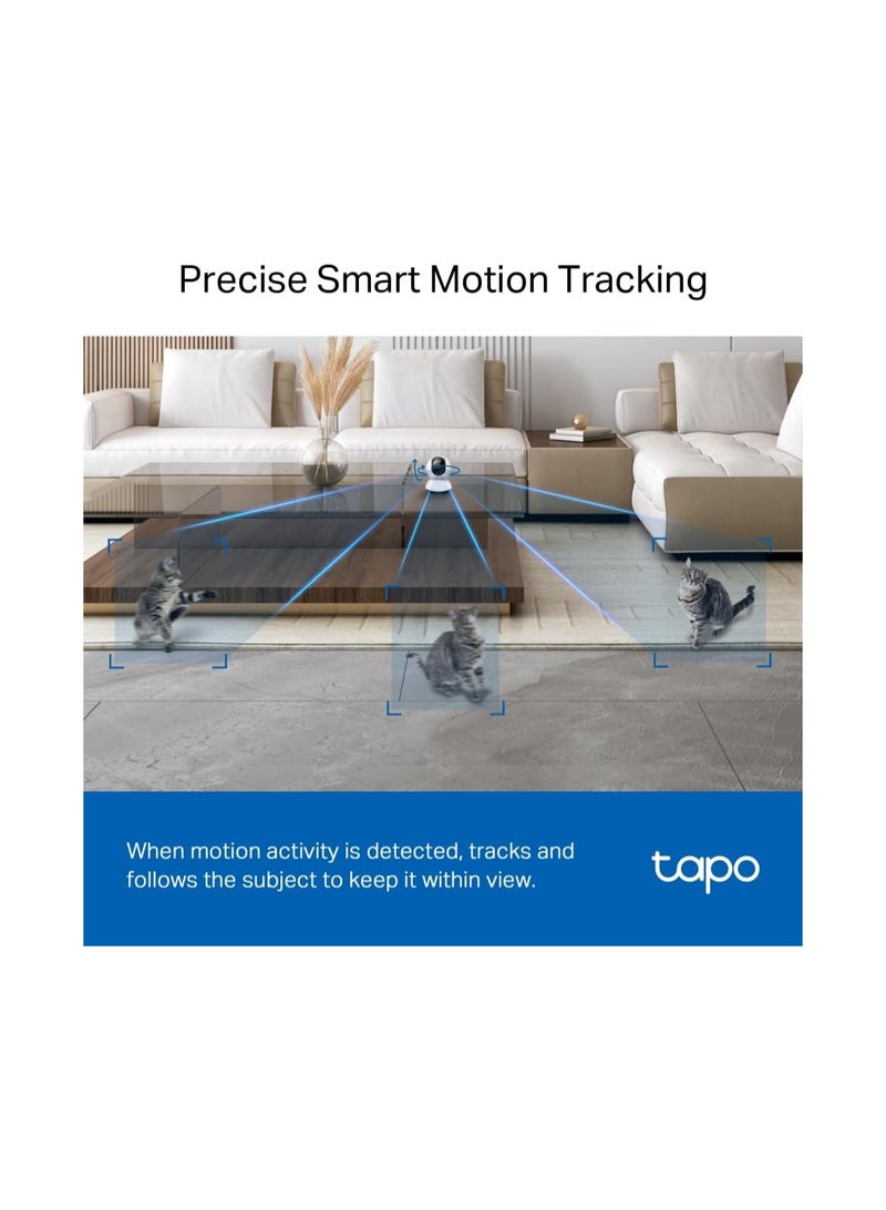 Tapo 2K 4MP C220 WiFi Indoor Surveillance Camera, Person Detection, Two-Way Audio, Compatible Assistant, for Baby/Pets (UAE Version) - Image 4