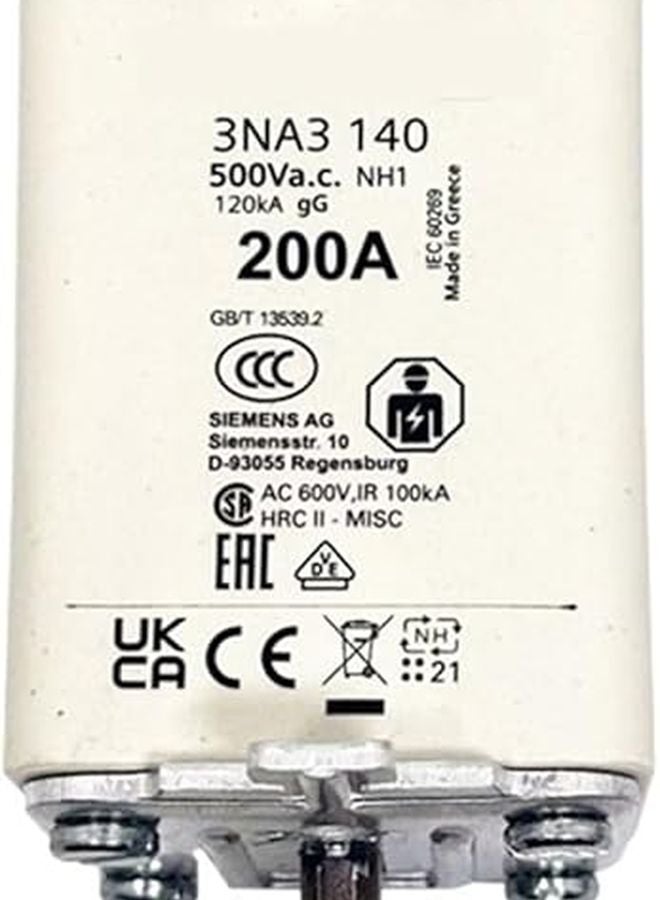 الصمام 3NA31362C NH1 160A الحجم 3NA31362C NH1 160A AC500V - Image 2