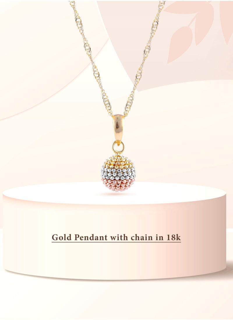 BAFLEH JEWELLERY - Embrace Your Beauty with an 18K Gold Pendant and Chain - Image 1