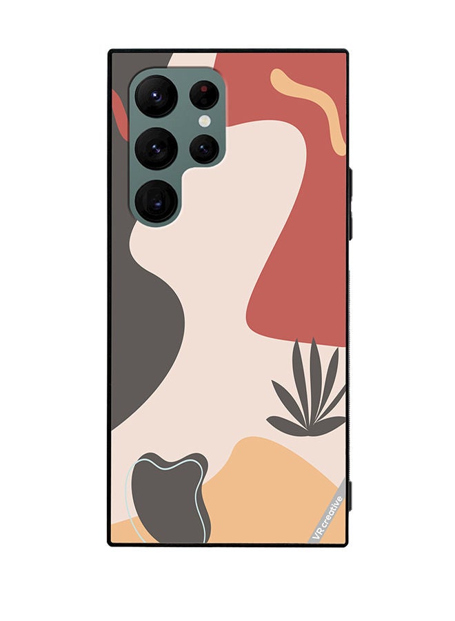 VR CREATIVE Protective Case Cover For Samsung Galaxy S22 Ultra 5G Printable Template With Abstract Geometric Shapes, Nature Aesthetic Texture, Design Multicolour - Image 1