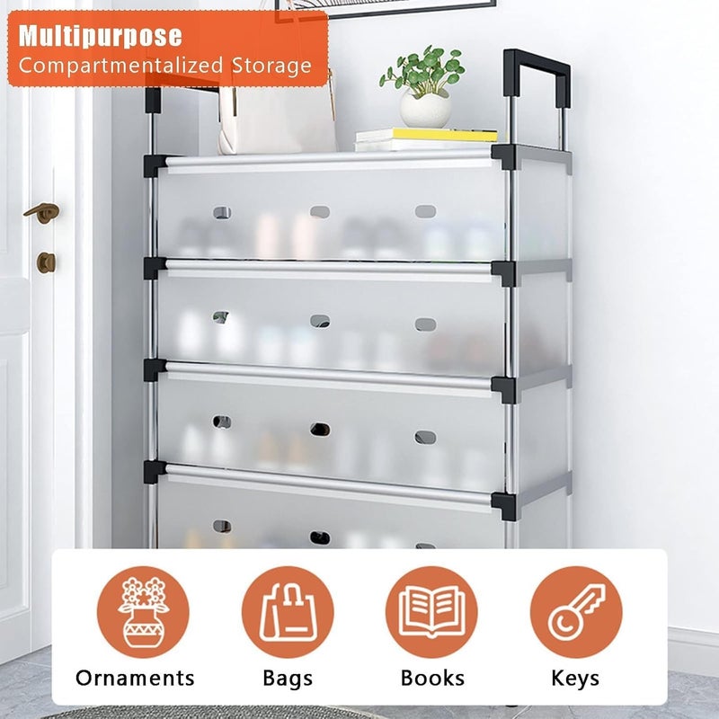 TMOHRA 6-Tier Shoe Rack with Dustproof Layer Covers Sturdy Holds up to 30-38 Pairs Space-Saving Shoe Organizer for Closet, Entryway, Bedroom, Durable Shoes Storage Shelf for Men, Women, Kids (6-Tier) - Image 3