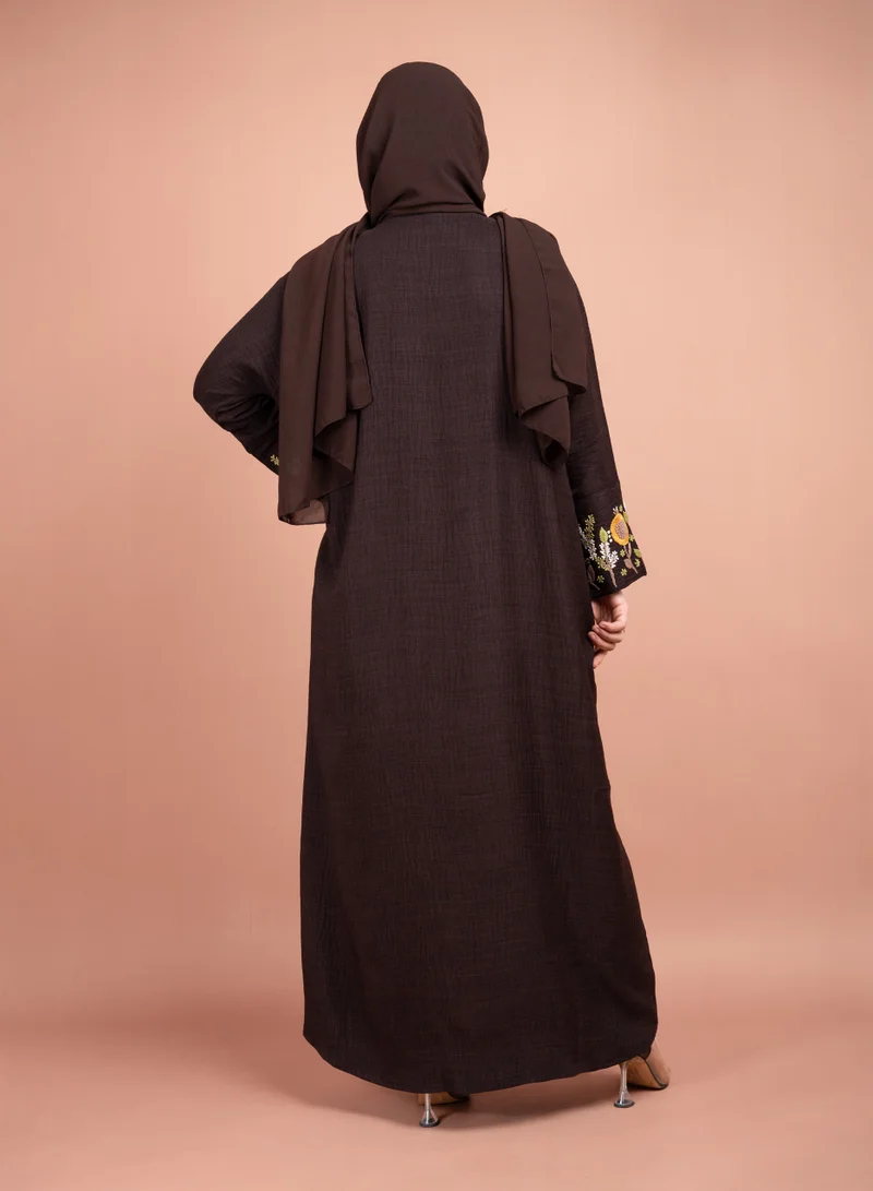 اكسا عباية اماراتية تطريز يدوي AIK5072