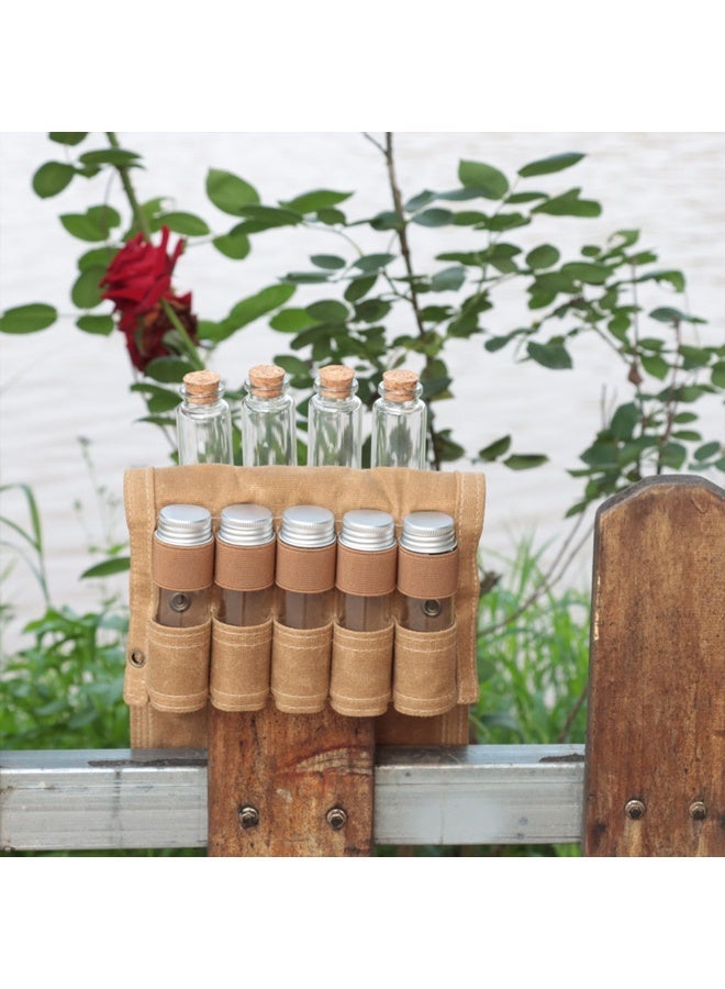 1pcs Outdoor Camping Spice Kit with 9 Spice Jars,Portable Canvas Seasoning Storage Bag，Travel Seasoning Container，for Outdoor Travel Camping BBQ Picnic - Image 1