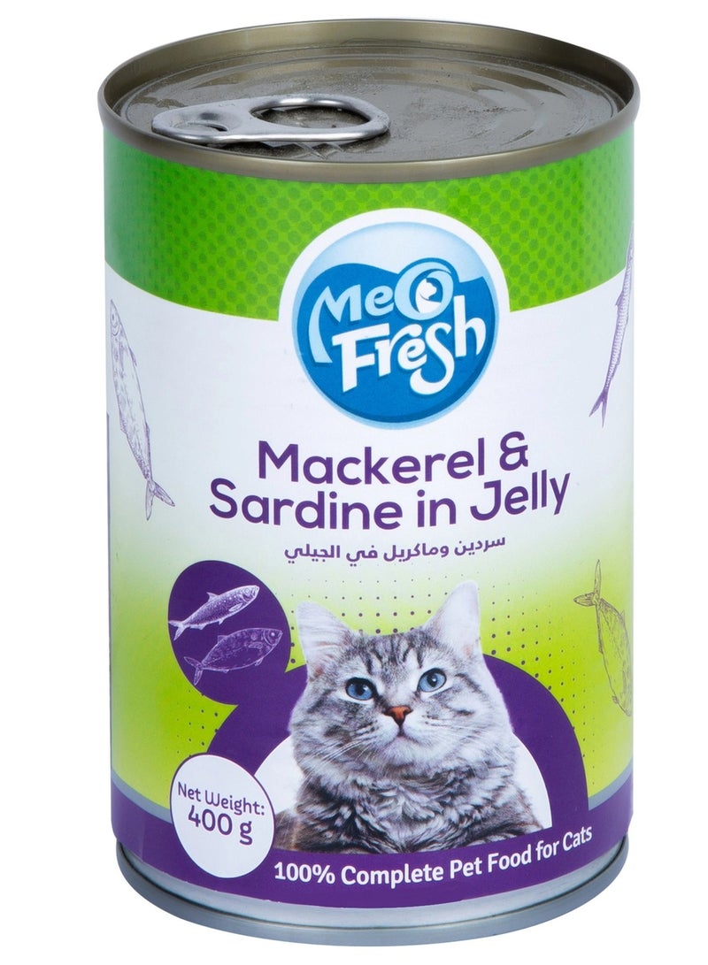 Meo Fresh Mackerel & Sardine In Jelly Catfood 400 G - Image 1