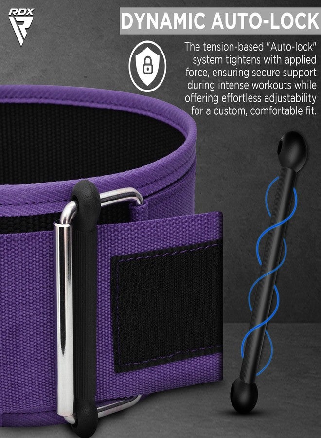 RDX Women Weight Lifting Belt 4” Adjustable Back Lumbar Support Bodybuilding, Powerlifting Strength Training Core Exercise Fitness Workout Squats Deadlifts,Ladies Home Gym Equipment - Image 3