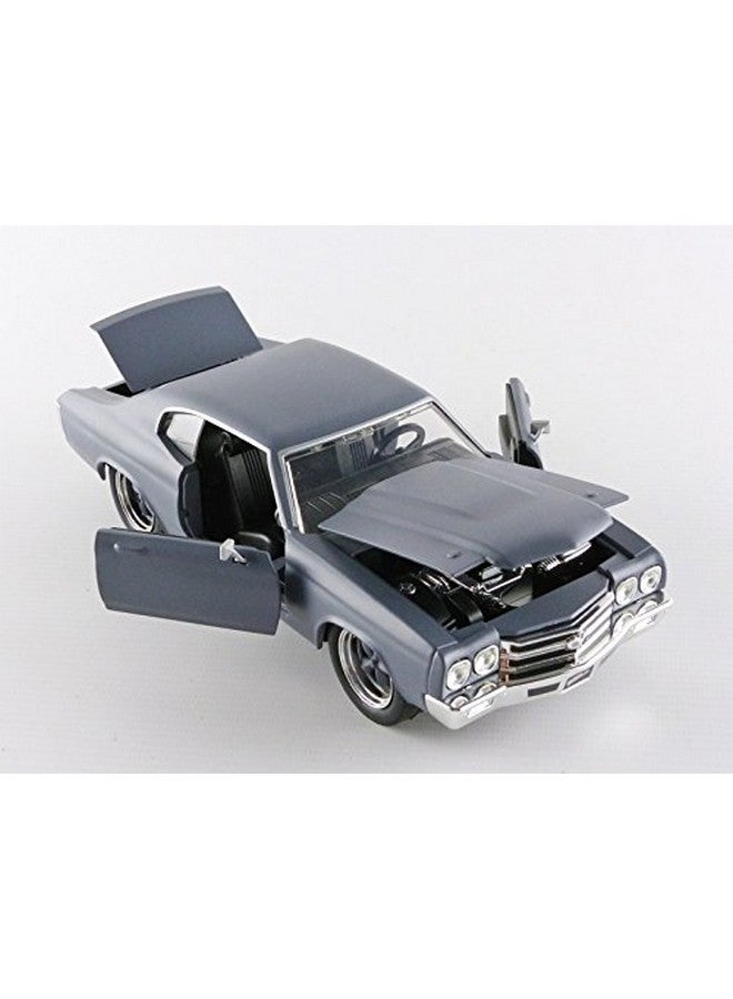 Jada Toys Fast & Furious Diecast '70 Chevy Chevelle SS Vehicle (1:24 Scale),Matte Grey - Image 4