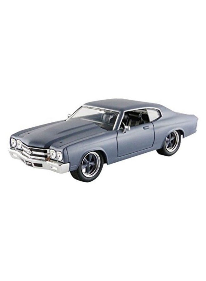 Jada Toys Fast & Furious Diecast '70 Chevy Chevelle SS Vehicle (1:24 Scale),Matte Grey - Image 1