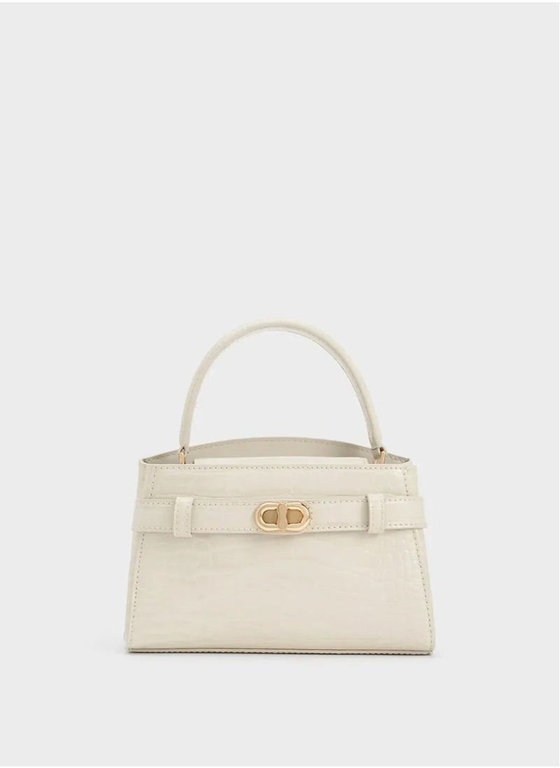 Charles & Keith Charles & Keith Metal Buckle Strap Tote Shoulder Bag  - Image 1