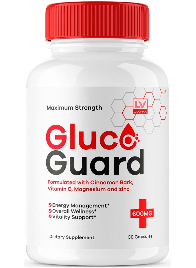 LIVORKA LIVORKA Gluco Guard Blood Support, Gluco Guard, GlucoGuard Blood Support, GlucoGuard Capsules, GlucoGuard Natural Support Formula, Gluco Guard Supplement Premium Pills, 30 Capsules for 1 Month  - Image 1