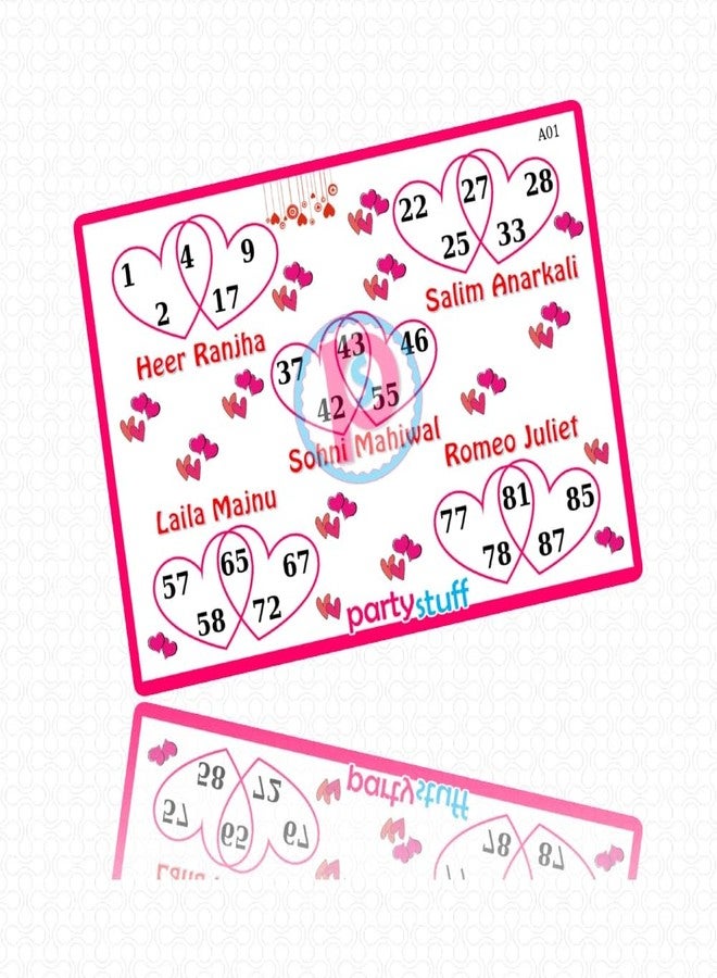 PartyStuff لعبة تامبولا هاوسي من بارتي ستاف - لعبة كوكوبا الشهيرة لعيد الحب (24 قطعة) - Image 2