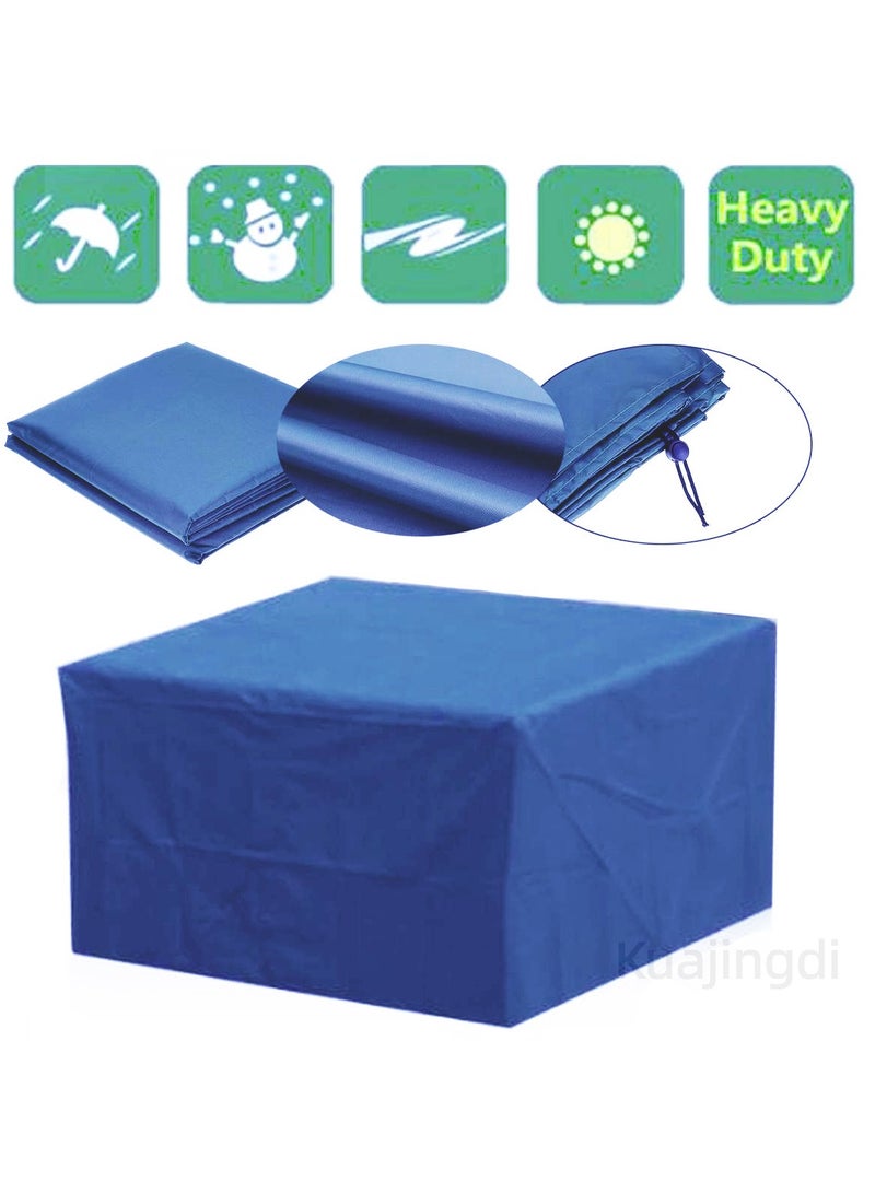 Kuajingdi Patio Waterproof Furniture Covers, Outdoor Lawn Dust Windproof Rain Sofa Table Chair Blue Protection  - Image 2
