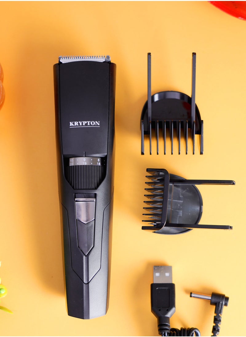 KRYPTON Professional Trimmer, Rechargeable Trimmer, KNTR5418 | Hair/Bread Trimmer | Stainless Steel Blade | 20 Settings | 60 Minutes Working Time | Li-Ion Battery | Cord/Cordless Operation  - Image 5