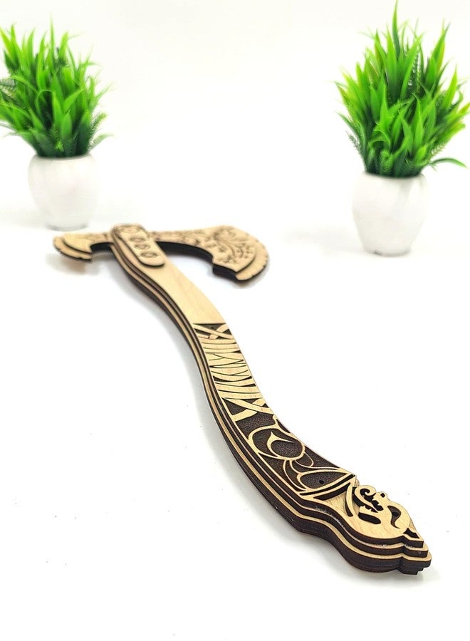 MeeCraft Wooden Kratos Leviathan Axe - God of War Replica Toy for Kids and Collectors. - Image 4