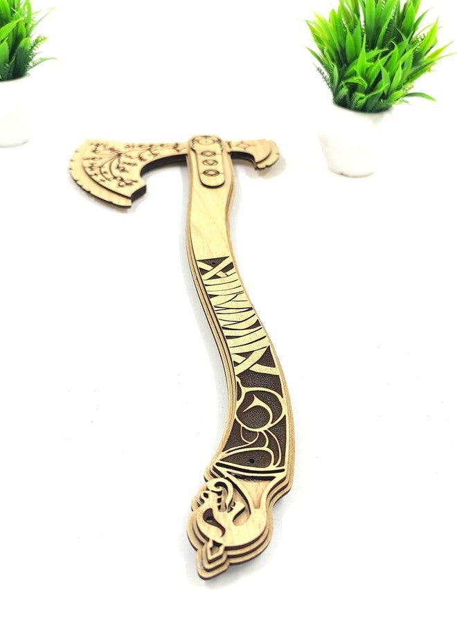 MeeCraft Wooden Kratos Leviathan Axe - God of War Replica Toy for Kids and Collectors. - Image 5