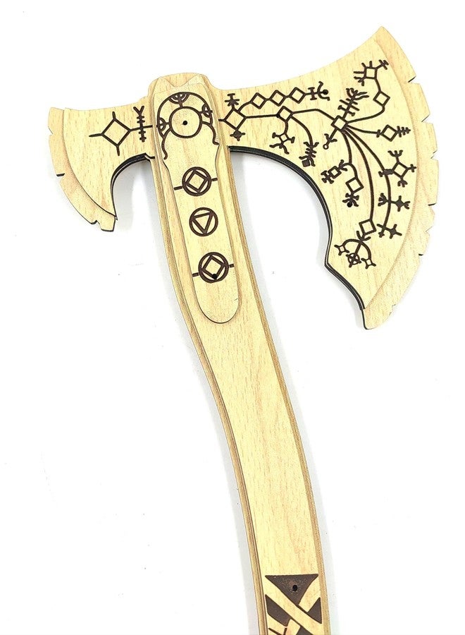 MeeCraft Wooden Kratos Leviathan Axe - God of War Replica Toy for Kids and Collectors. - Image 2